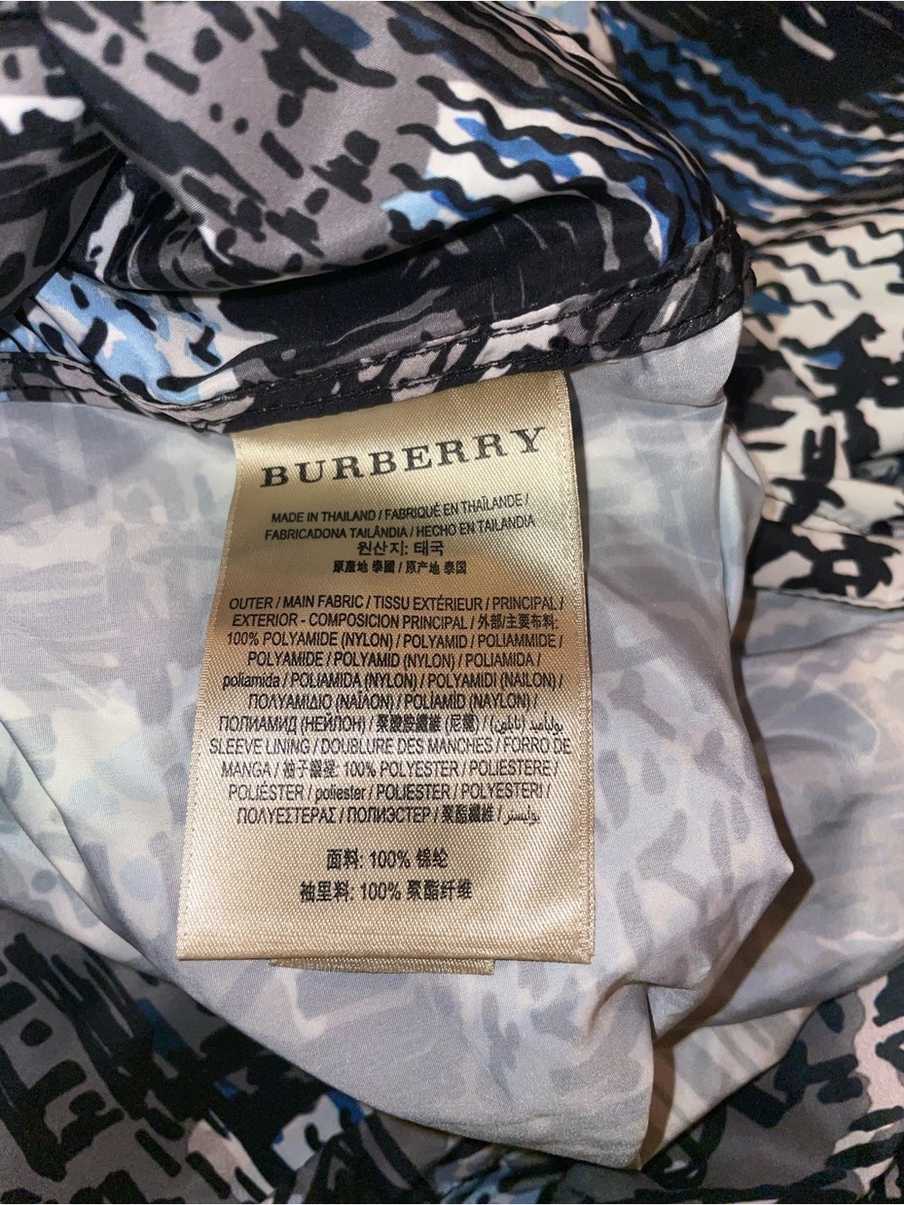 New! Burberry Boat Harbor Print Nylon Hooded Jacket Rare Novelty Unisex🌊⚓️ Large - Picture 11 of 13